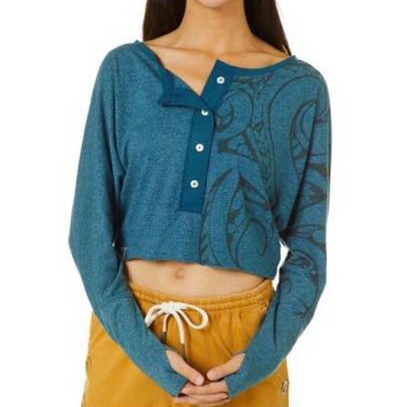 MAORI HOOK Junior Tribal Print Small Long Sleeve Top NWT - Picture 2 of 9